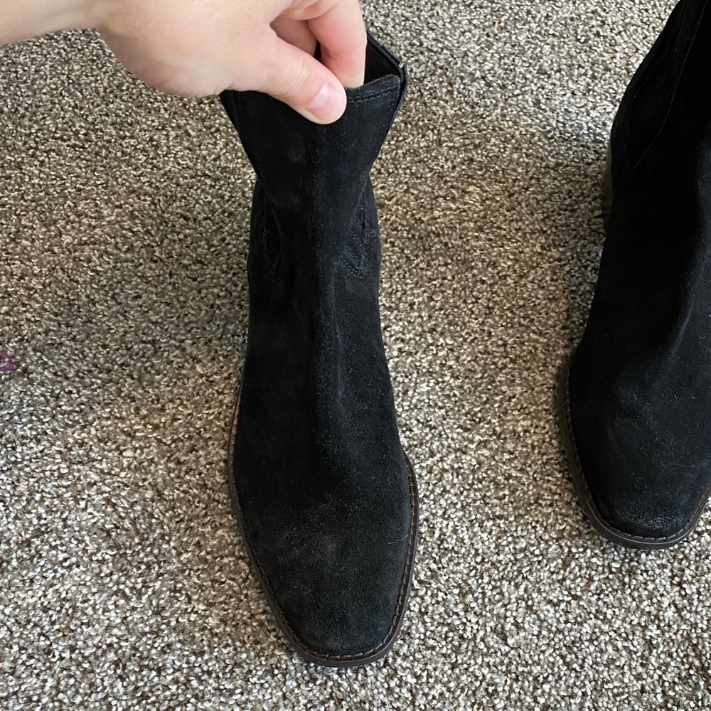 Sam Edelman Dark Suede Ankle Booties - Picture 3 of 10